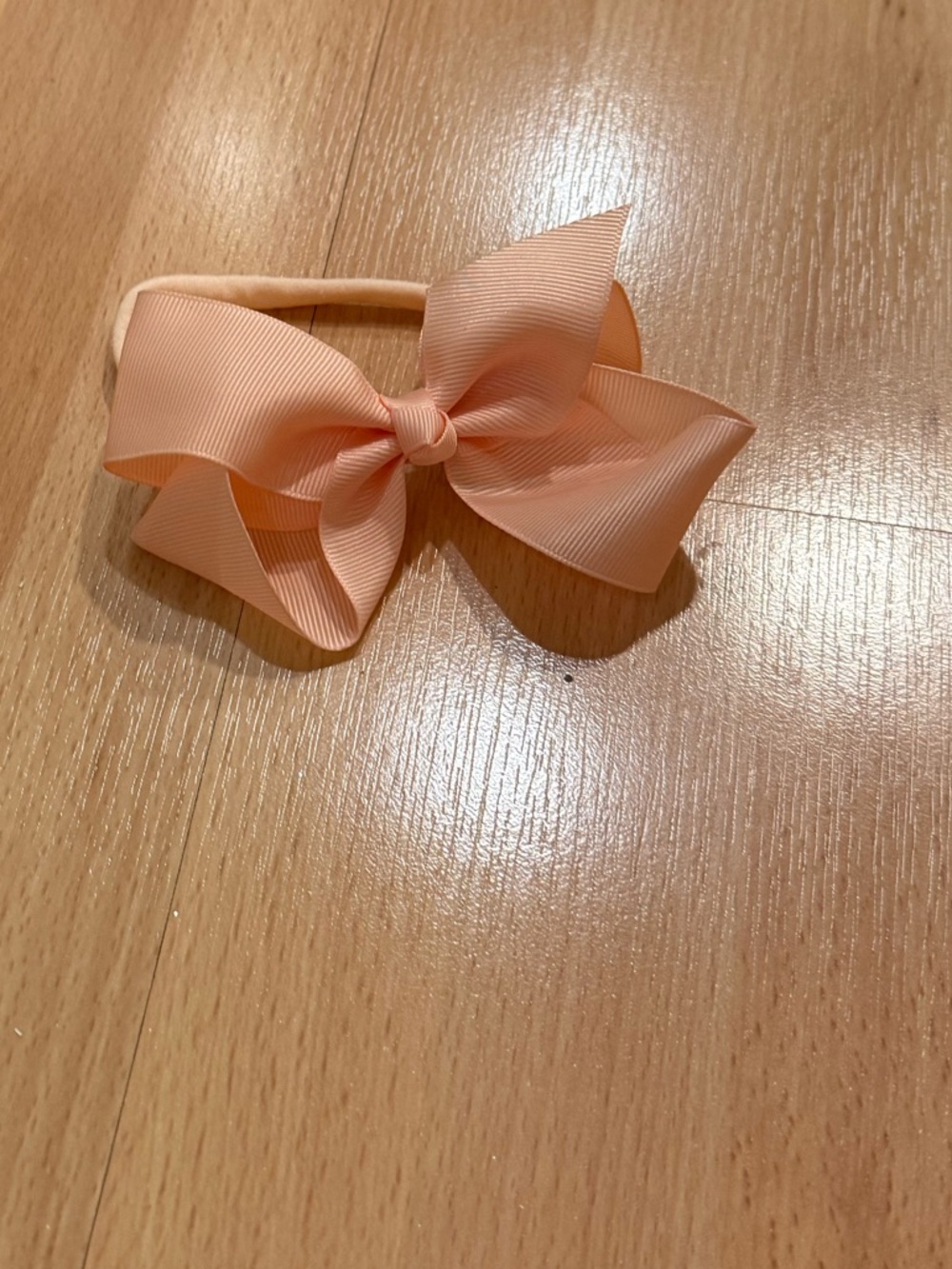 Peach Grosgrain Bow Headband